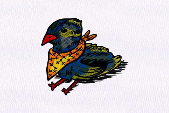 Camouflaged Chick: A Seasonal Embroidery Gem