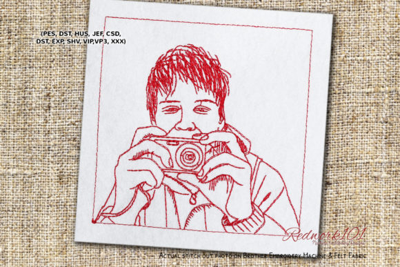 Digital Camera Photography Redwork: Machine Embroidery Review