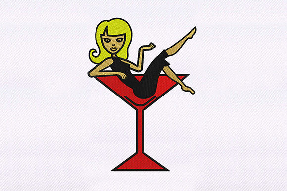 Girl in Martini Glass Design: A Designer Review for Apparel