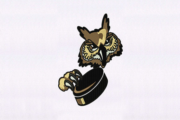 Hockey Puck Owl Design