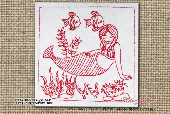 Mermaid with Fishes Lineart Design: A Pro Embroidery Review
