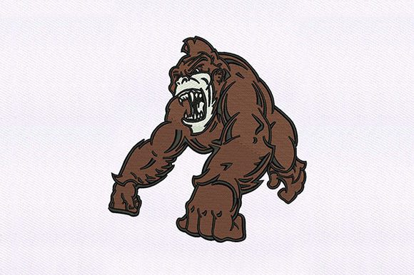 Mountain Gorilla Embroidery Design Review for Branded Merch