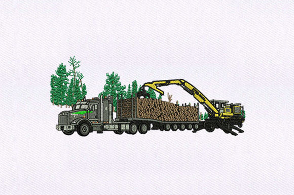 Tractor and Truck Embroidery Design