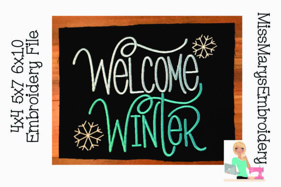 Welcome Winter: A Seasonal Embroidery Design for Holiday Products