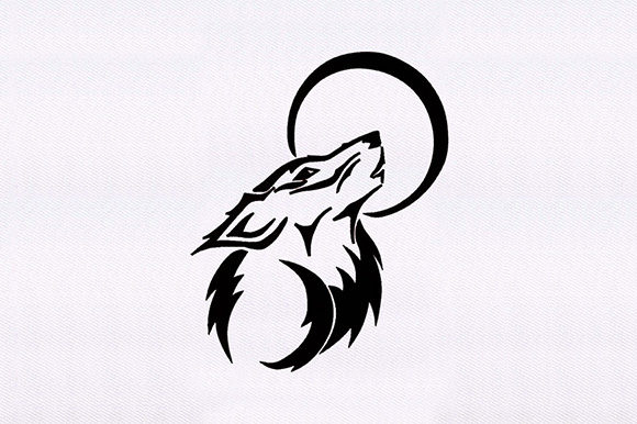 Wolf Howling Moon Design